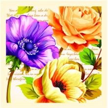 Серветка Luxy Вишукані квіти 33х33 см 3 шари 18 шт (4820212002120)