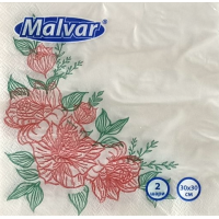 Салфетка Malvar Розы 30х30 см 2-х шаровая 40 шт (4820227530427)