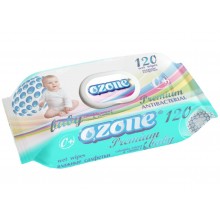 Влажные салфетки детские Ozone Premium Antibacterial Calendula с клапаном 120 шт (4820180331062)