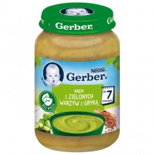 Суп-пюре Gerber с зелеными овощами и гречкой  с 7 месяцев 190 г (7613035500129) 