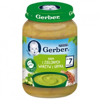 Суп-пюре Gerber с зелеными овощами и гречкой  с 7 месяцев 190 г (7613035500129) 