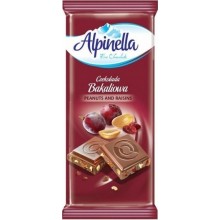 Шоколад молочный Alpinella с Изюмом и Арахисом 90 г (5901806003507)