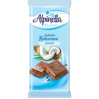 Шоколад молочный Alpinella с Кокосовой стружкой 90 г (5901806003019)