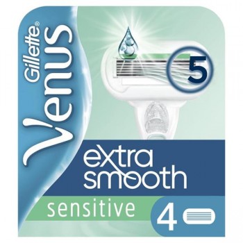 Сменные картриджи для бритья Venus Extra Smooth Sensitive 4 шт (цена за 1шт) (7702018352883)