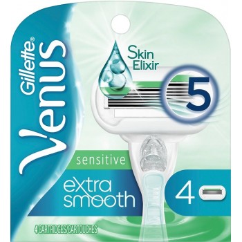 Сменные картриджи для бритья Venus Extra Smooth Sensitive 4 шт (цена за 1шт) (7702018352883)