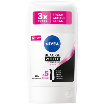 Дезодорант-стік жіночий Nivea Clear Невидимий захист для чорного та білого 50 мл (42438991) 