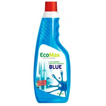 Засіб для миття скла EcoMax Blue запаска 500 мл (4820217130996)