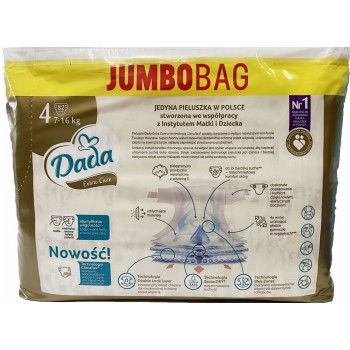 Підгузки Dada Extra Care GOLD (4) maxi 7-16 кг Jumbo Bag 82 шт (5903933668789)