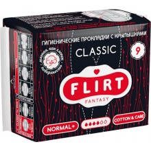 Гигиенические прокладки Fantasy Flirt Classic Cotton & Care Normal 4 капли 9 шт (3800213310579)
