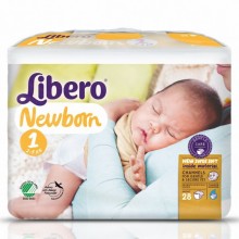Подгузники детские Libero (1) newborn 2-5 кг 28 шт 