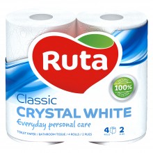 Папір туалетний Ruta Classic Crystal White 4 рулона (4820023740044)