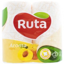 Папір туалетний Ruta Aroma 4 рулона 2 шари Жовтий (4820023471894)