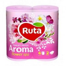 Туалетная бумага Ruta 4 рулона розовая  (4820023740341)