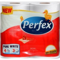 Туалетная бумага Perfex Boni 3 слоя 4 шт (8600101745477)
