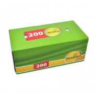 Салфетка косметическая Ecolo в коробке пенал 200 листов (4820023748576)