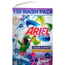 Стиральный порошок Ariel Color & White 3D Actives коробка 130 циклов стирки 10 кг (5413149462977)