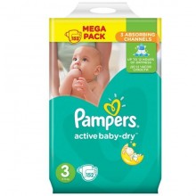 Підгузники дитячі Pampers Active Baby (3) Midi 5-9кг 152 шт. Mega Pack
