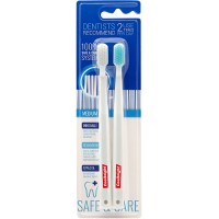 Зубна щітка Coolbright Safe & Care Medium 2 шт (6900059399954)