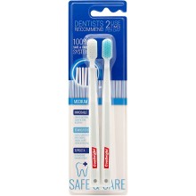 Зубная щетка Coolbright Safe & Care Medium 2 шт (6900059399954)