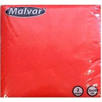 Салфетки Malvar  красная 30*30 см 2-ох шаровые 40 шт (4820227530427) 