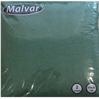 Салфетки Malvar  зелёная  30*30 см 2-ох шаровые 40 шт (4820227530427)