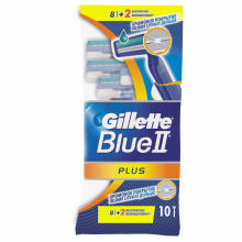 Станки бритвенные Gillette Blue II Plus 8+2 шт (3014260269401)