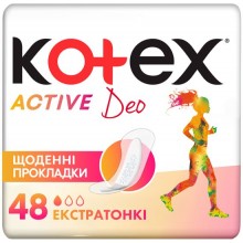 Щоденні гігієнічні прокладки Kotex Active Deo 48 шт (5029053547886)