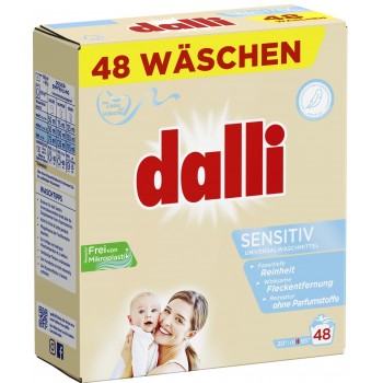 Стиральный порошок для детских вещей Dalli Sensitiv 3.12 кг 48 циклов стирки (4012400528103)