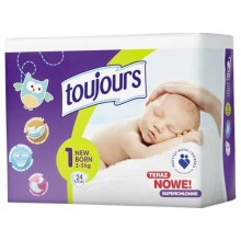 Підгузки дитячі Toujours New Born 1 (2-5 кг) 24 шт (20626396)