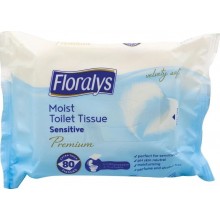 Влажная туалетная бумага Floralys Sensitive Premium 80 шт (82660)