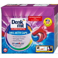 Гелеві капсули для прання Denkmit 3in1 Colorwascmittel 22 шт (ціна за 1 шт) (4058172755385)