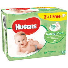 Вологі серветки для дітей Huggies Natural Care 56*(56 х 3 шт) шт. (5029053550176)