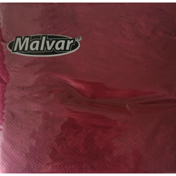 Серветка Malvar Бордова 30*30 см 2-ох шарові 40 шт (4820227530427)