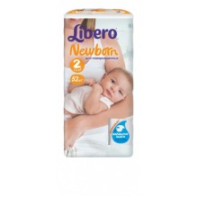 Подгузники детские Libero Newborn (2) 3-6 кг 52 шт 