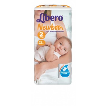 Підгузники дитячі Libero Newborn (2), 3-6 кг, 52 шт.