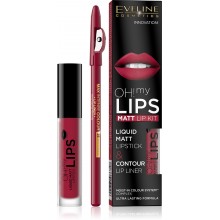 Набор Eveline губная помада №5 OH MY LIPS + карандаш для губ Max Intense Color №25 Red (5901761966718)