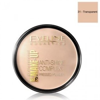 Компактна пудра для лиця Eveline Anti-Shine Complex № 31 Transparent (5901761904468)