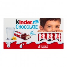 Молочний шоколадний батончик Kinder Chocolate 8 штук 100 г (40084701)