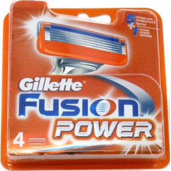 Сменные кассеты для бритья Gillette Fusion Power 4 шт (7702018878772)