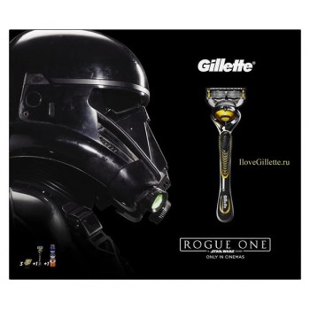 Подарунковий Набір Gillette Fusion ProGlide Flexball Star Wars Edition: Чоловіча Бритва Fusion ProGlide з технологією Flexball + 2 Змінні касети + Гель для гоління Fusion Hydrating, 75 мл