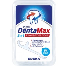 Зубная нить Elkos DentaMax 2in1 Zahnseidesticks 64 шт (4311501499849)