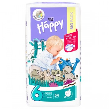 Підгузки дитячі Bella Baby Happy Junior Extra (6) 16+ кг 54 шт (5900516601157)