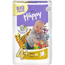 Подгузники детские Happy Maxi Plus (4+) от 9-20 кг 62шт. (5900516601140)