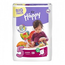Подгузники детские Bella Baby Happy Junior (5) от 12-25 кг 58шт (5900516601133)
