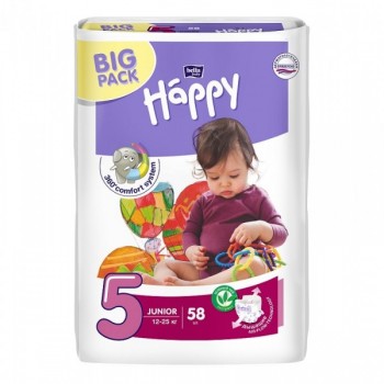 Підгузники дитячі Bella Baby Happy Junior (5) від 12-25 кг 58шт (5900516601133)