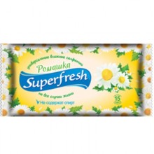Влажные салфетки Superfresh с ароматом ромашки 15 шт. (2000000001197)