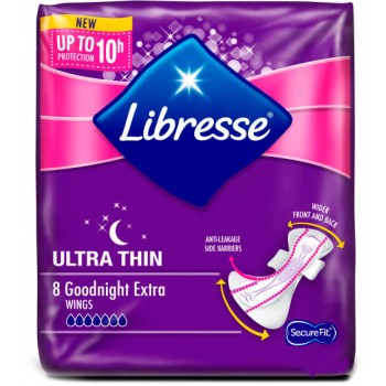 Прокладки Libresse Ultra Thin ночные 8 шт (7322540918281)