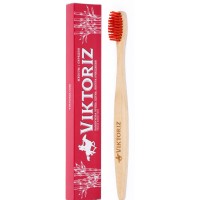 Зубна щітка бамбукова Viktoriz Екстра очищення (6900059369025)