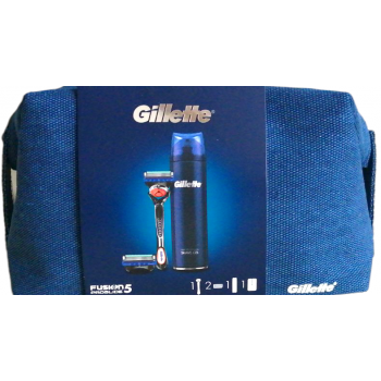 Набор мужской Gillette Fusion 5 Proglide в дорожной космитичке (бритва + 2 картриджа + гель для бритья) (7702018548897)