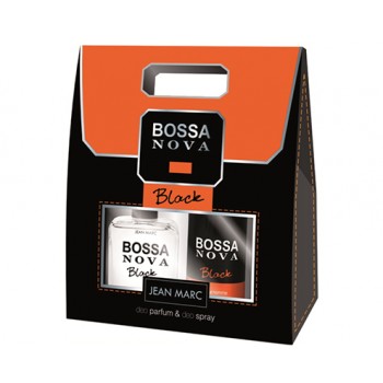 Подарочный набор Jean Marс мужской Bossa Nova Black. Дезодорант аэрозоль Bossa Nova Black 150 мл + Лосьон после бритья Bossa Nova Black 100 мл (5908241714333)
